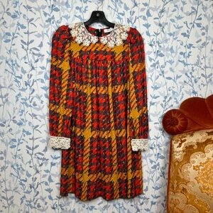 Coach Multicolor Lace Babydoll Dress